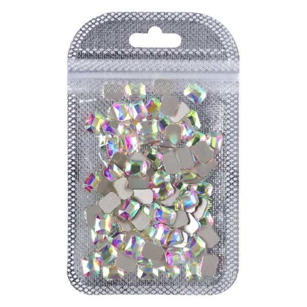 Octagon Shape Crystal AB Flat Back Fancy Rhinestones