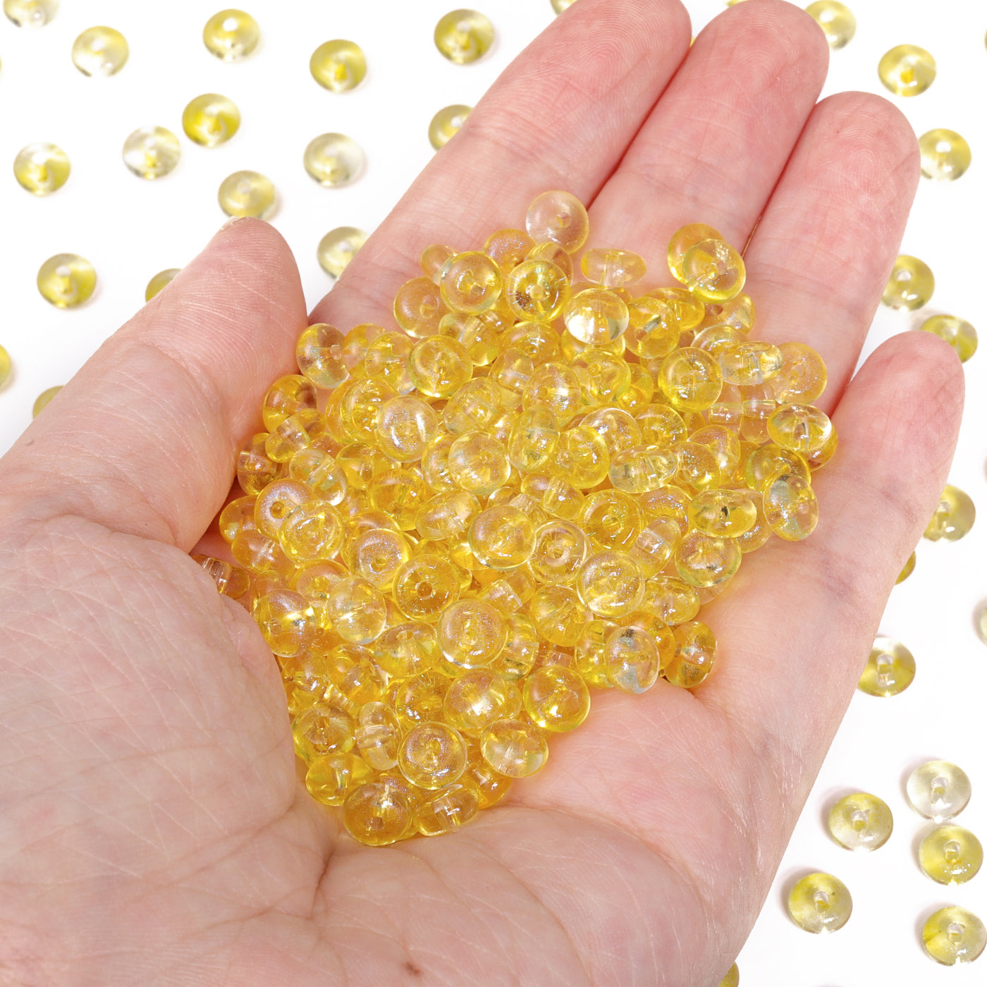 TMTG004 Transparent Candy Series Lucky Buckle Shape Glass Seed Beads Secondary image