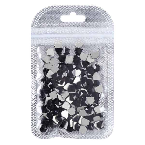 Diamond Shape Black Flat Back Fancy Rhinestones