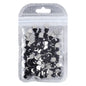 Diamond Shape Black Flat Back Fancy Rhinestones