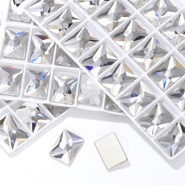 Crystal Rectangle Shape High Quality Glass Beveled Flat Back Rhinestones WholesaleRhinestone