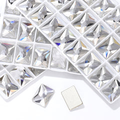 Crystal Rectangle Shape High Quality Glass Beveled Flat Back Rhinestones