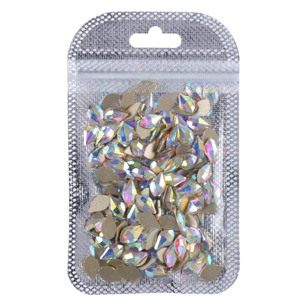 Maple leaves Shape Crystal AB Flat Back Fancy Rhinestones