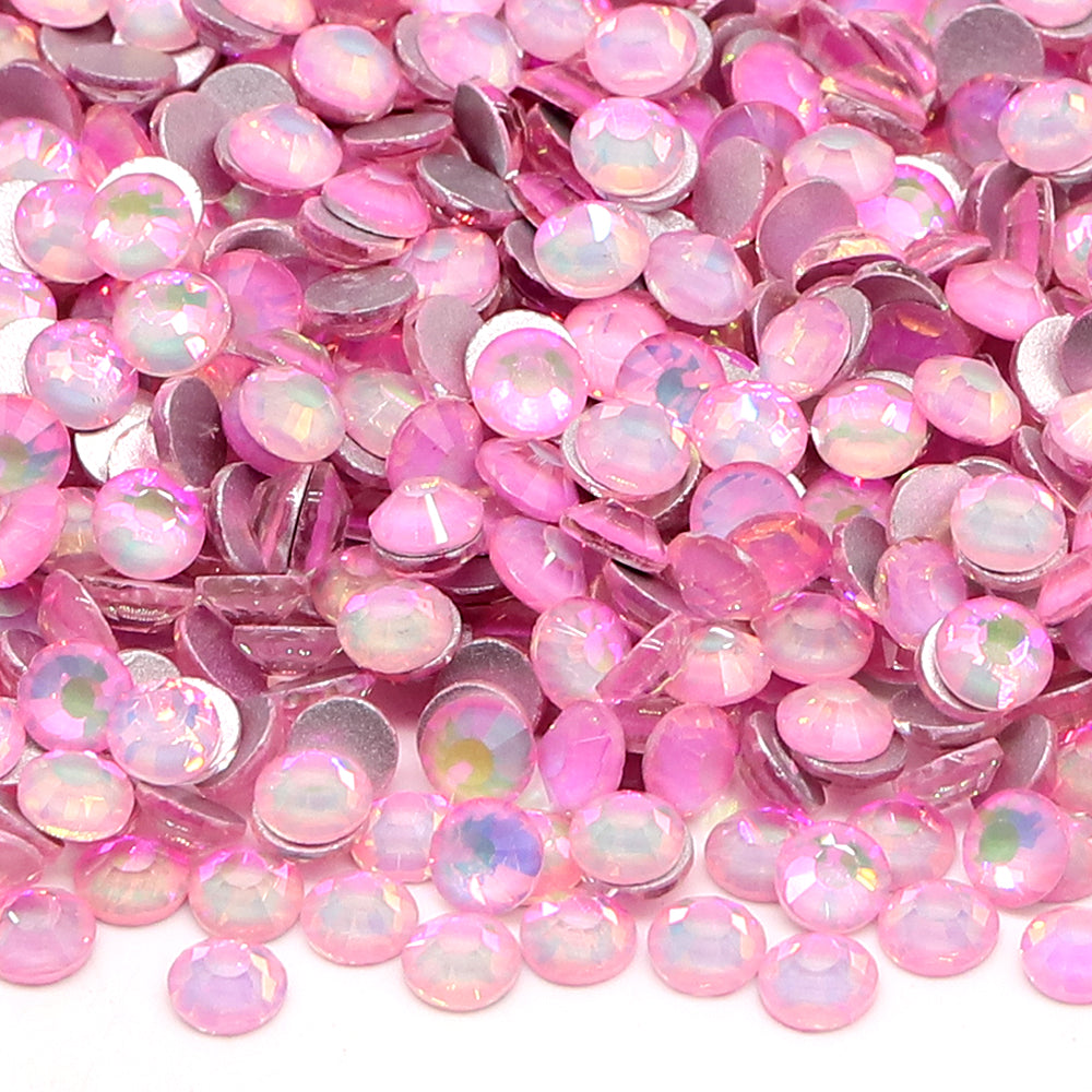 Crystal Pink Fairy Glass FlatBack Rhinestones Silver Back WholesaleRhinestone
