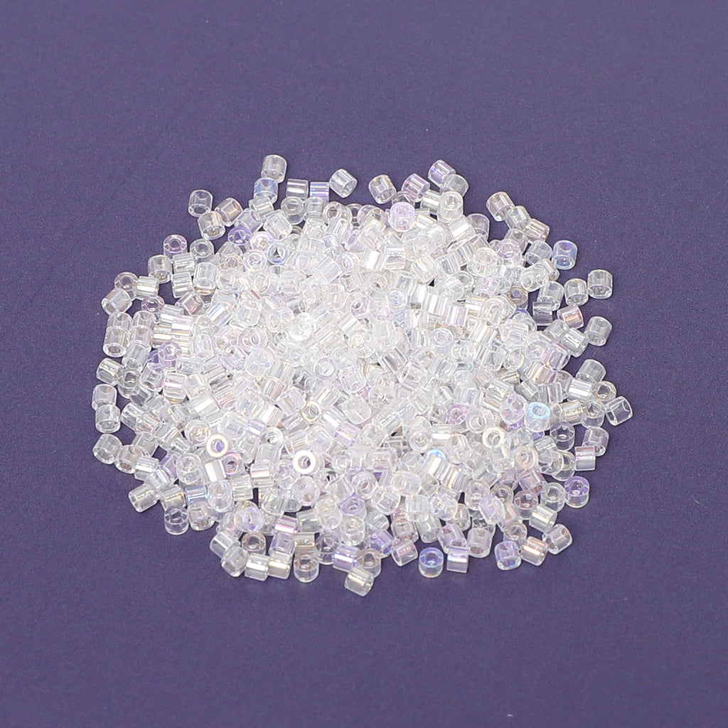 Transparent Rainbow Color Hight Quality Glass Cylinder Seed Beads 1.6 MM Size BS1004 WholesaleRhinestone