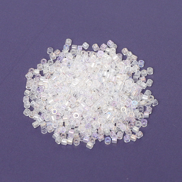 Transparent Rainbow Color Hight Quality Glass Cylinder Seed Beads 1.6 MM Size BS1004 WholesaleRhinestone