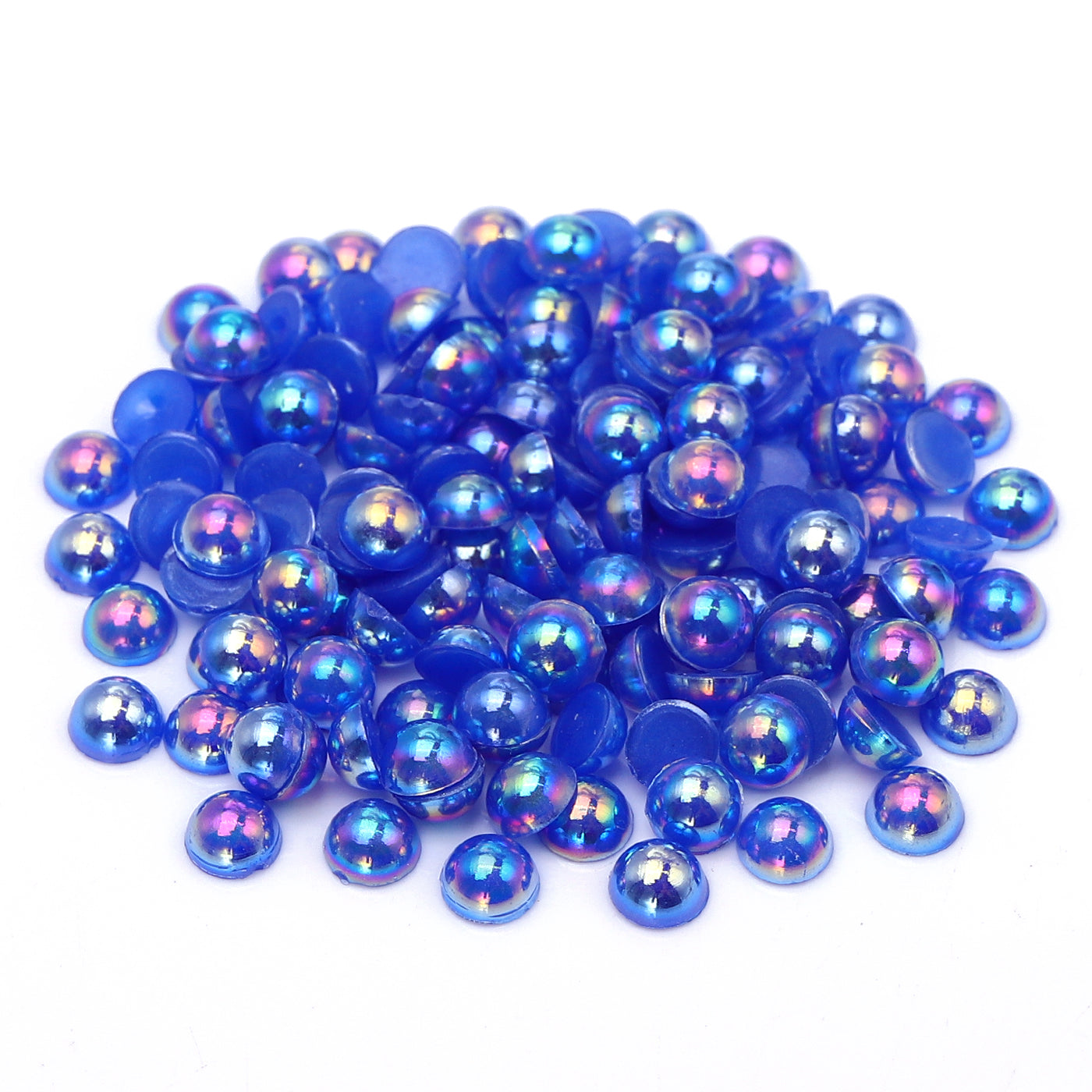 Sapphire AB Resin Flat Back Pearls Multi Sizes WholesaleRhinestone