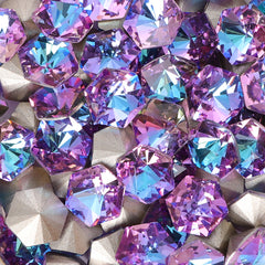 Vitrail Light Hexagon kaleidoscope Shape Glass Pointed Back Fancy Rhinestones