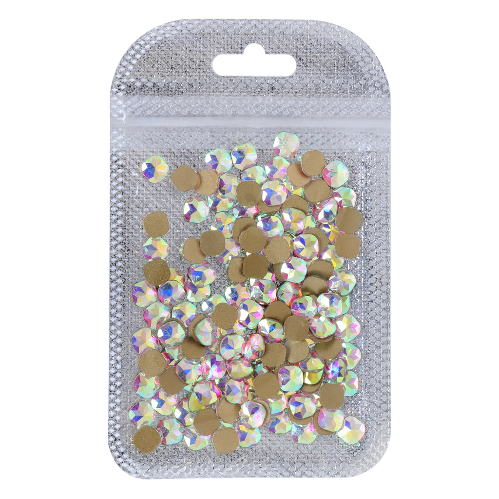 Round Square Shape Crystal AB Flat Back Fancy Rhinestones