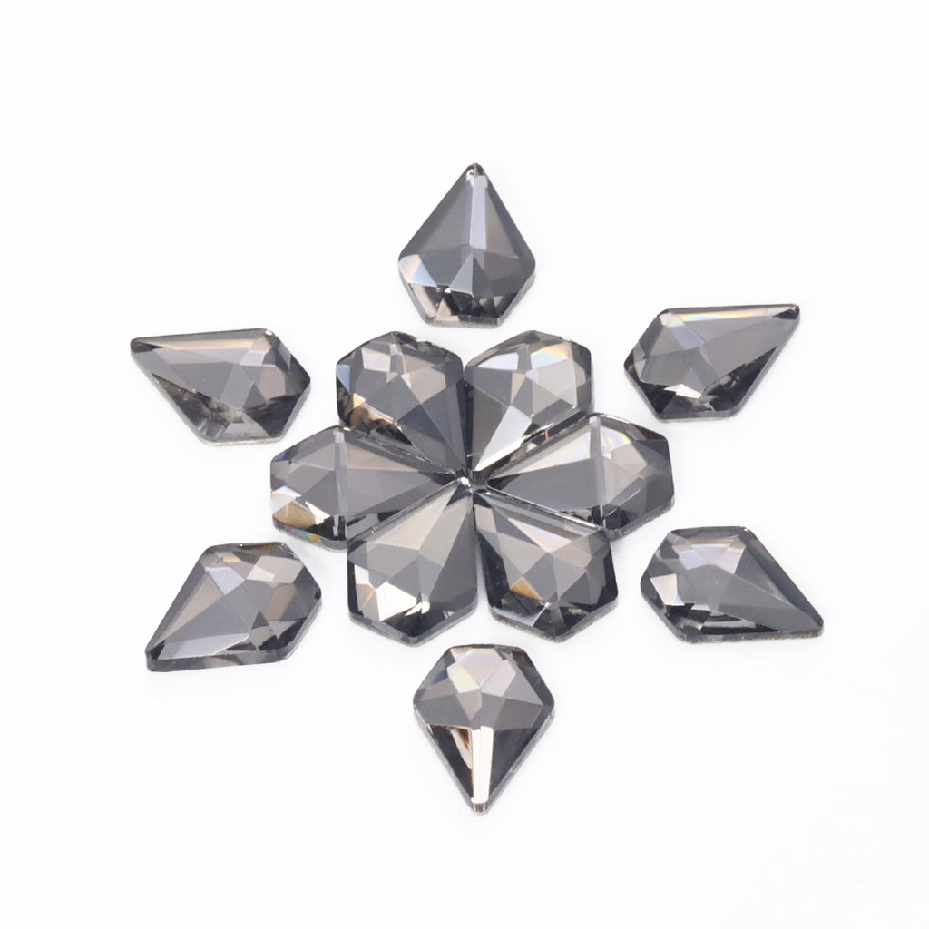 Diamond Shape Black Diamond Flat Back Fancy Rhinestones WholesaleRhinestone