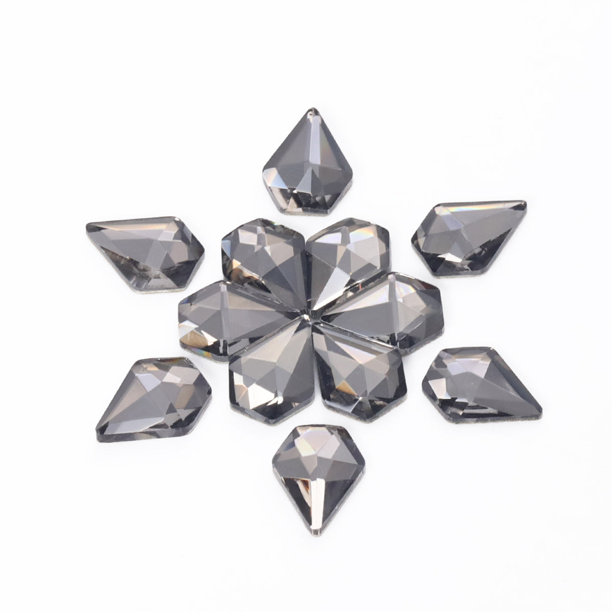 Diamond Shape Black Diamond Flat Back Fancy Rhinestones WholesaleRhinestone