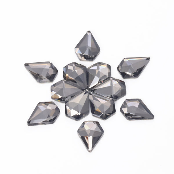 Diamond Shape Black Diamond Flat Back Fancy Rhinestones WholesaleRhinestone