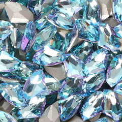 Blue Fairy Galactic Shape Glass Pointed Back Fancy Rhinestones