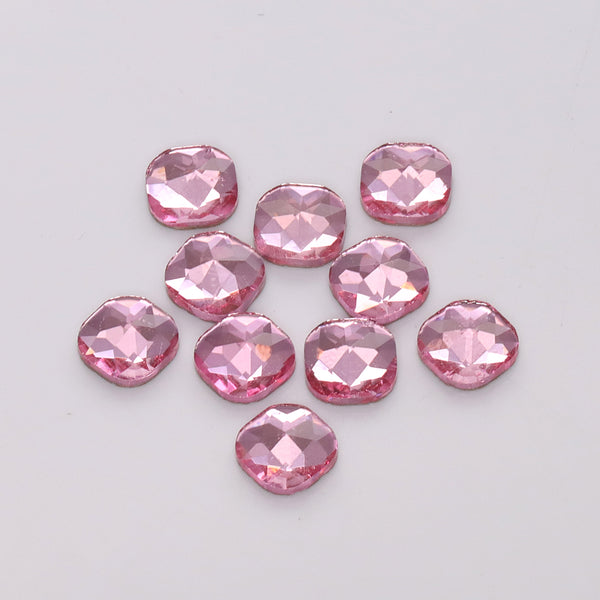 Round Square Shape Light Pink Flat Back Fancy Rhinestones WholesaleRhinestone
