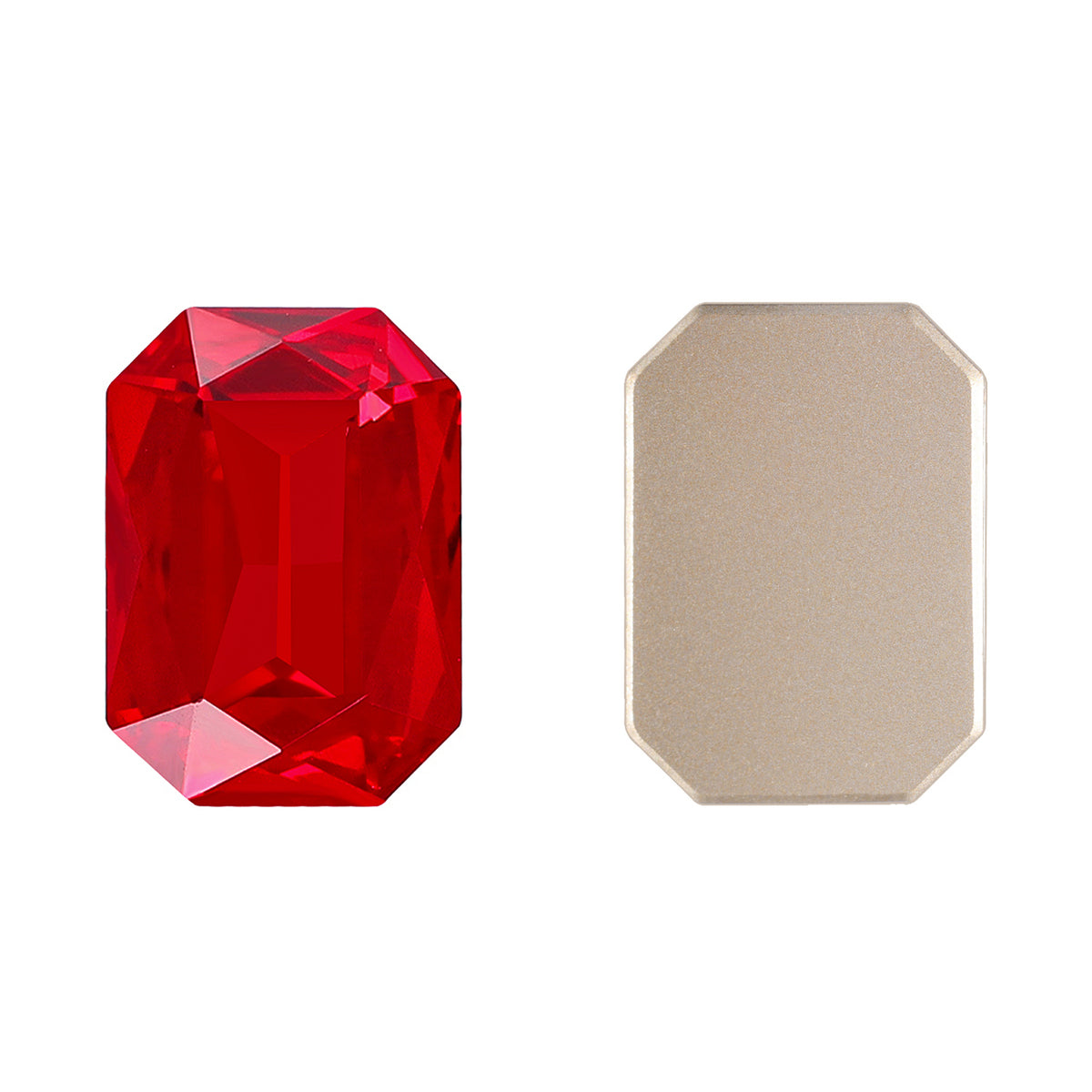 Light Siam Octagon Shape High Quality Glass Beveled Flat Back Rhinestones WholesaleRhinestone Hoofdafbeelding