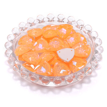 Electric Neon Sunflower Trilliant Shape High Quality Glass Sew-on Rhinestones