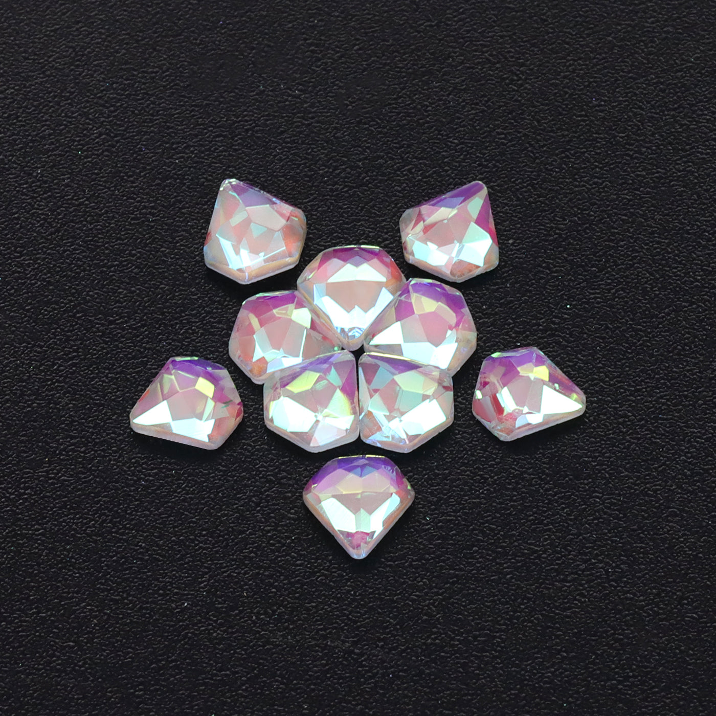 Diamond Shape Mocha White Flat Back Fancy Rhinestones WholesaleRhinestone