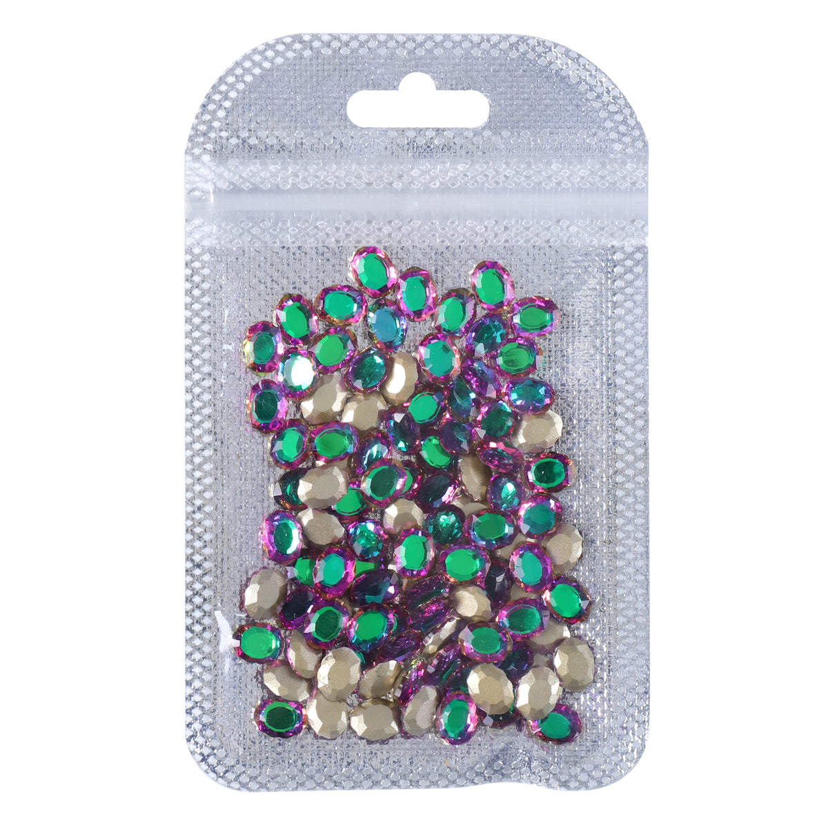 Green Volcano Magic Mirror Shape Pointed Back Fancy Rhinestones For Nail Art Main image