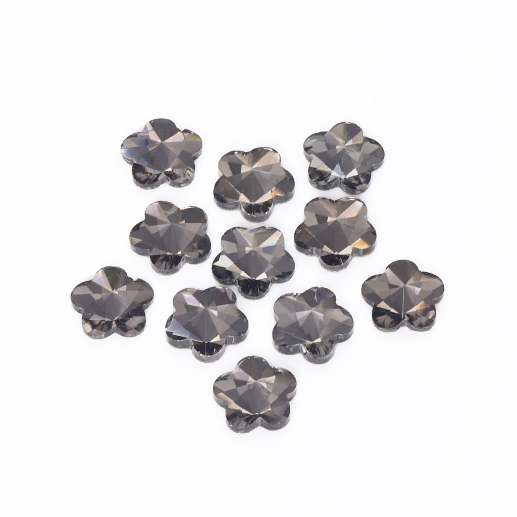 5 leaf plum blossoms Shape Black Diamond Flat Back Fancy Rhinestones WholesaleRhinestone