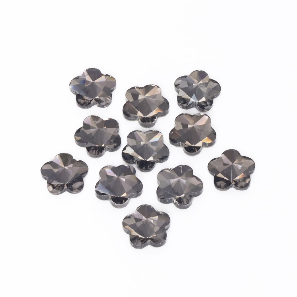 5 leaf plum blossoms Shape Black Diamond Flat Back Fancy Rhinestones WholesaleRhinestone