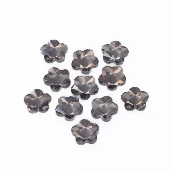 5 leaf plum blossoms Shape Black Diamond Flat Back Fancy Rhinestones WholesaleRhinestone