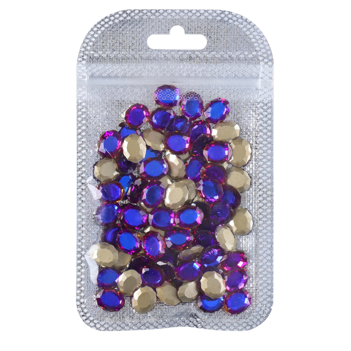 Blue Volcano Magic Mirror Shape Pointed Back Fancy Rhinestones For Nail Art