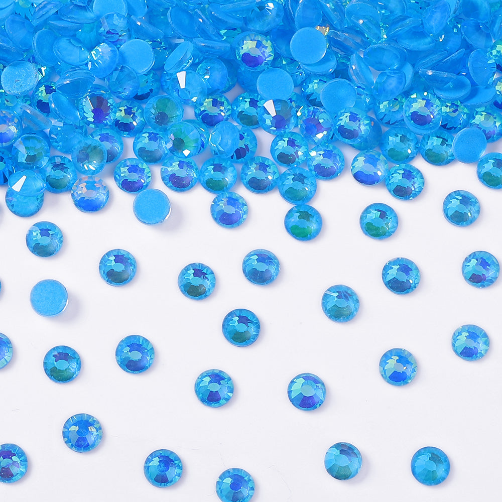 Mocha Shimmer Dk Blue Glass Flat Back Rhinestones WholesaleRhinestone