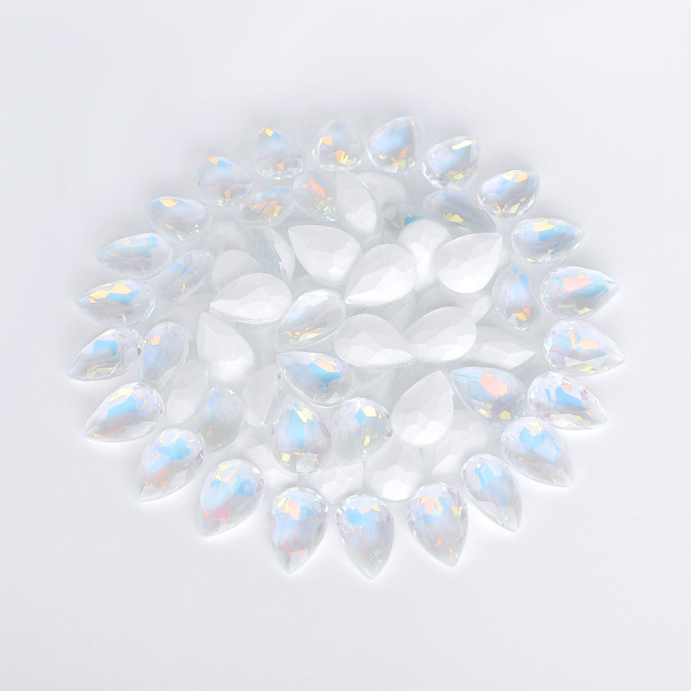Crystal Am Dropform Glas spitzsparende Strasssteine