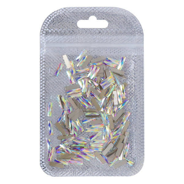 Rectangle Shape Crystal AB Flat Back Fancy Rhinestones