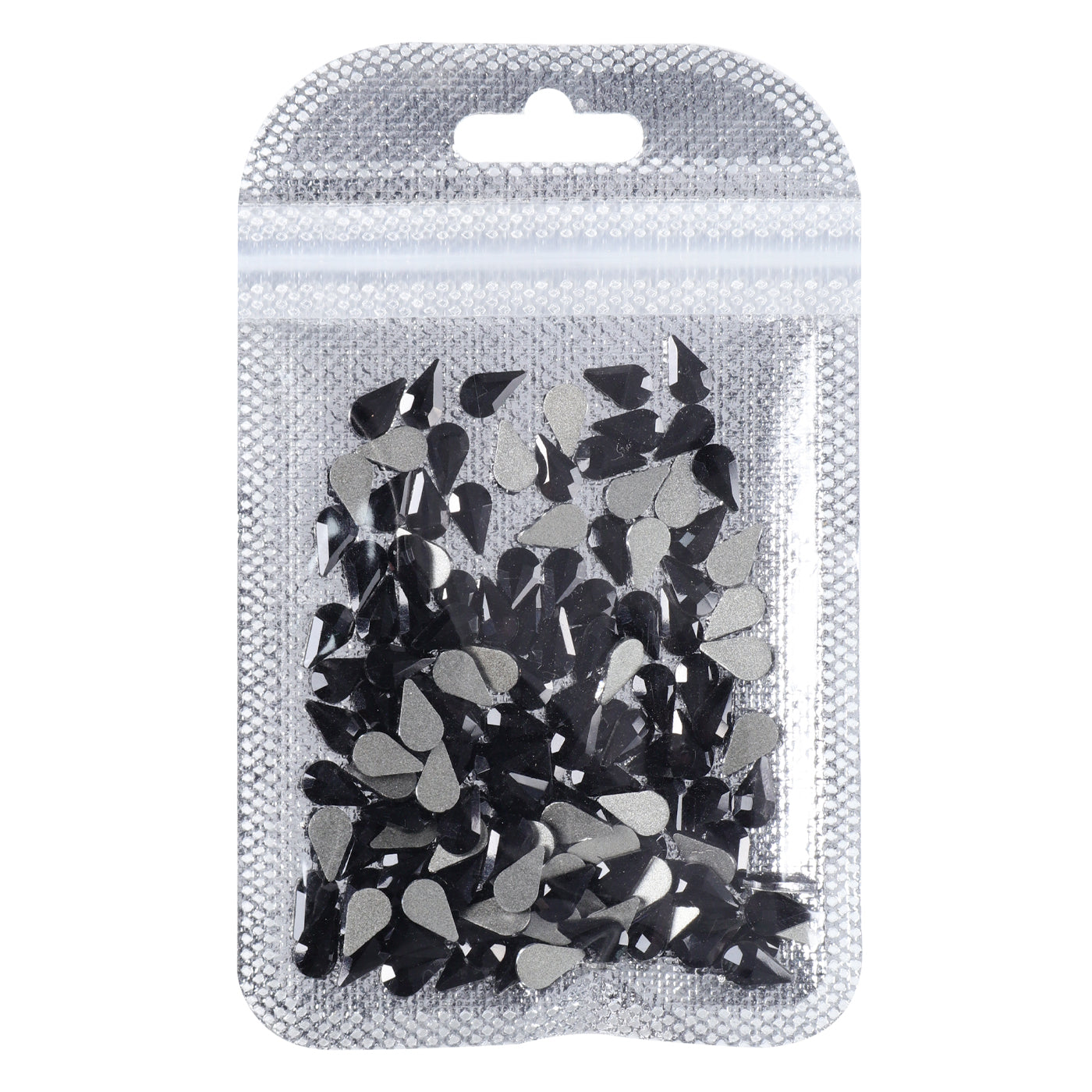 Raindrop Shape Black Flat Back Fancy Rhinestones