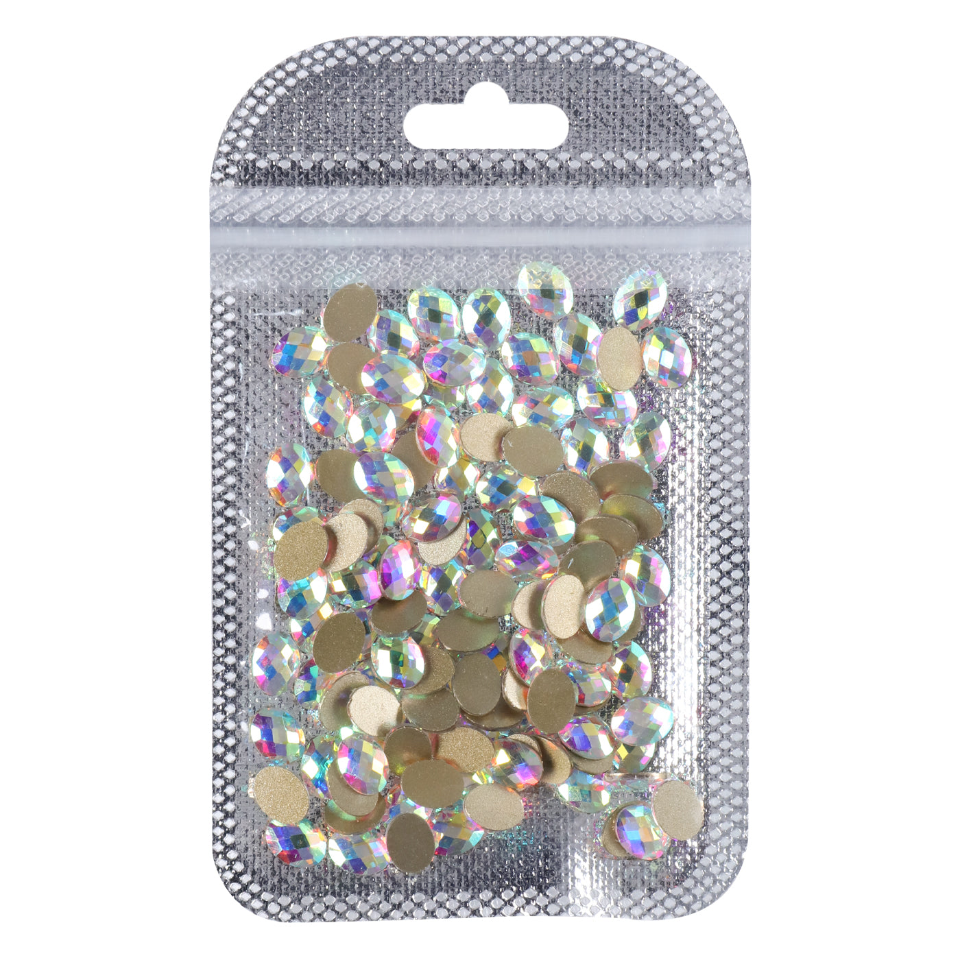 Egg Shape Crystal AB Flat Back Fancy Rhinestones