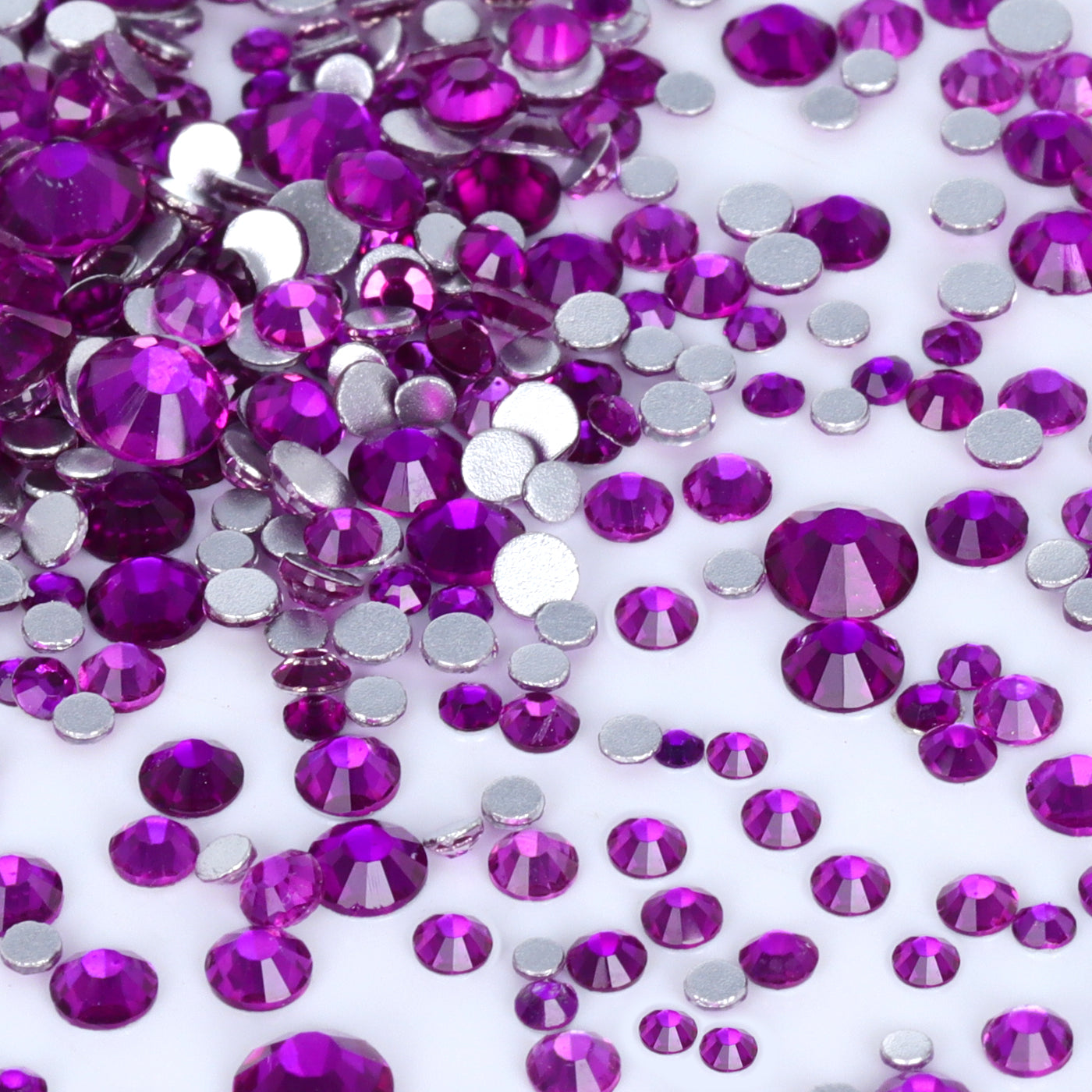 Mixed Sizes Pure Purple FlatBack Rhinestones For Nail Art WholesaleRhinestone