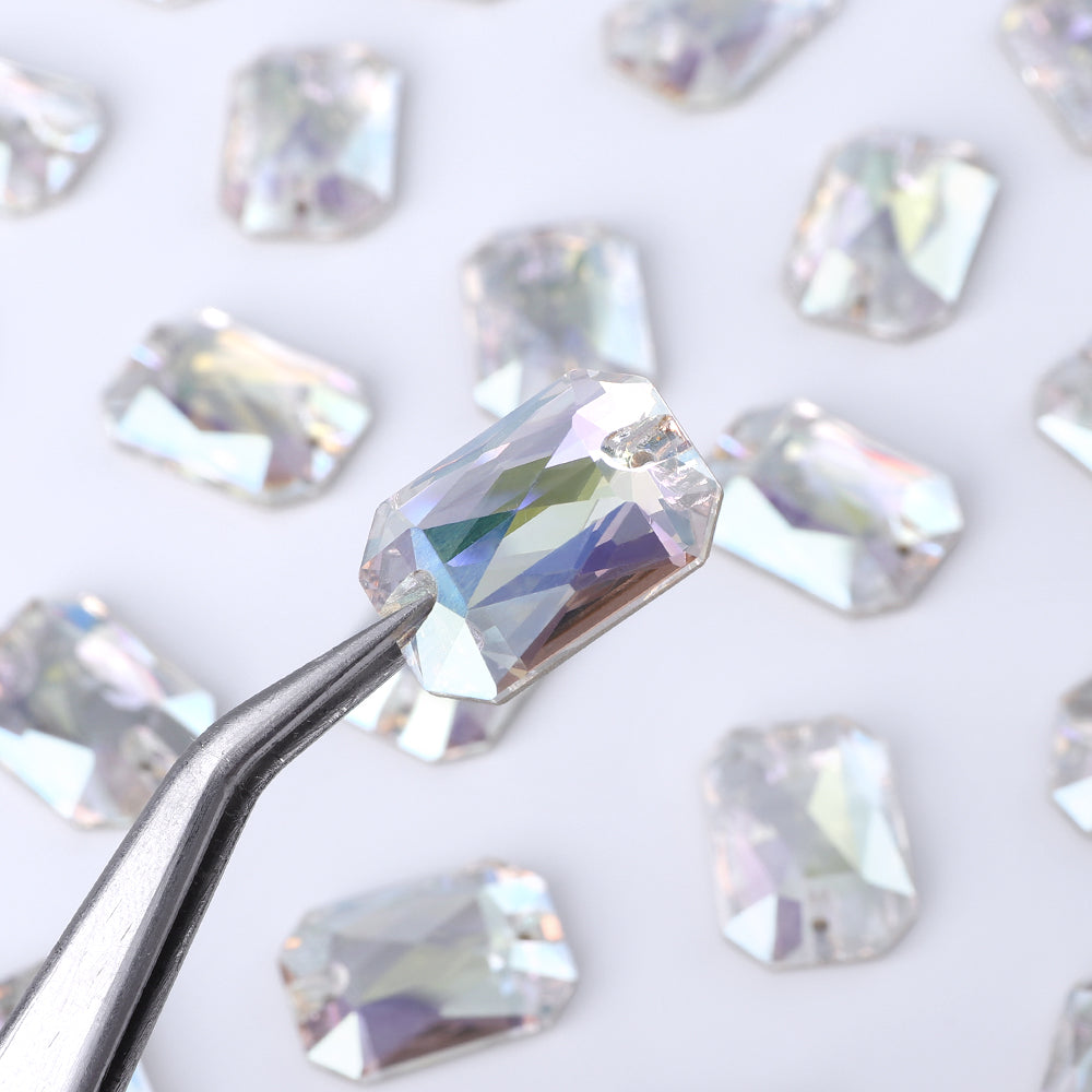 Crystal Transmission Octagon Shape High Quality Glass Sew-on Rhinestones WholesaleRhinestone