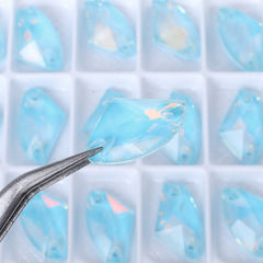 Aquamarin Am Galaktische Form hochwertiger Glasnähteile-Strass-Strasssteine