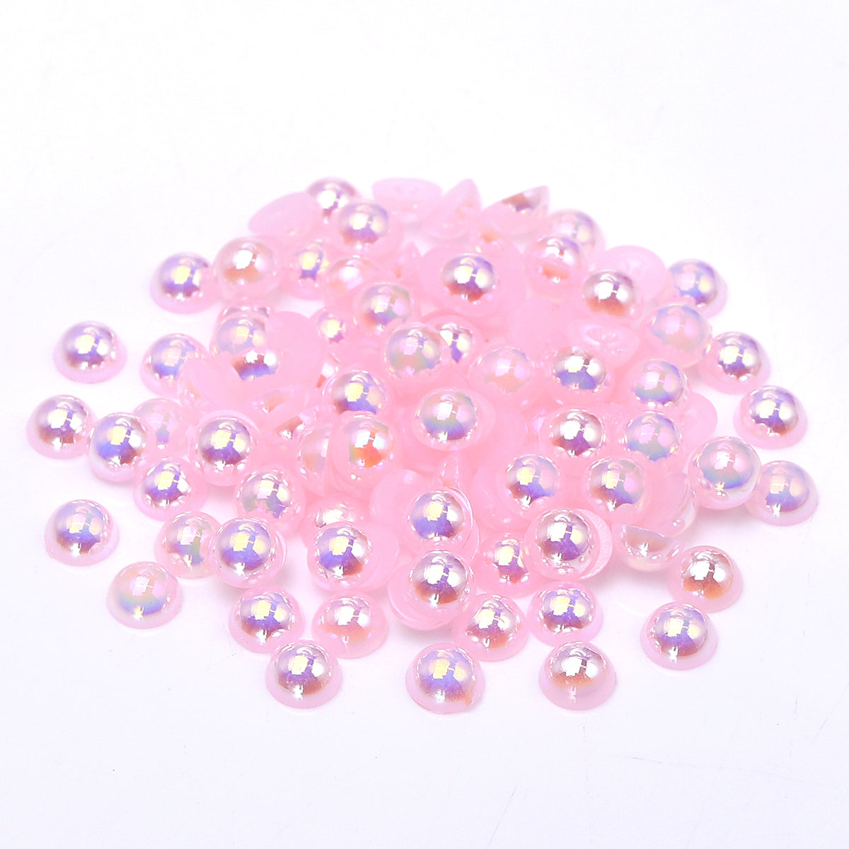 Baby Pink AB Resin Flat Back Pearls Multi Sizes WholesaleRhinestone