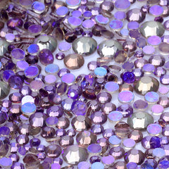 Mixed Sizes Aurora Gray Glass Flat Back Rhinestones For Nail Art WholesaleRhinestone