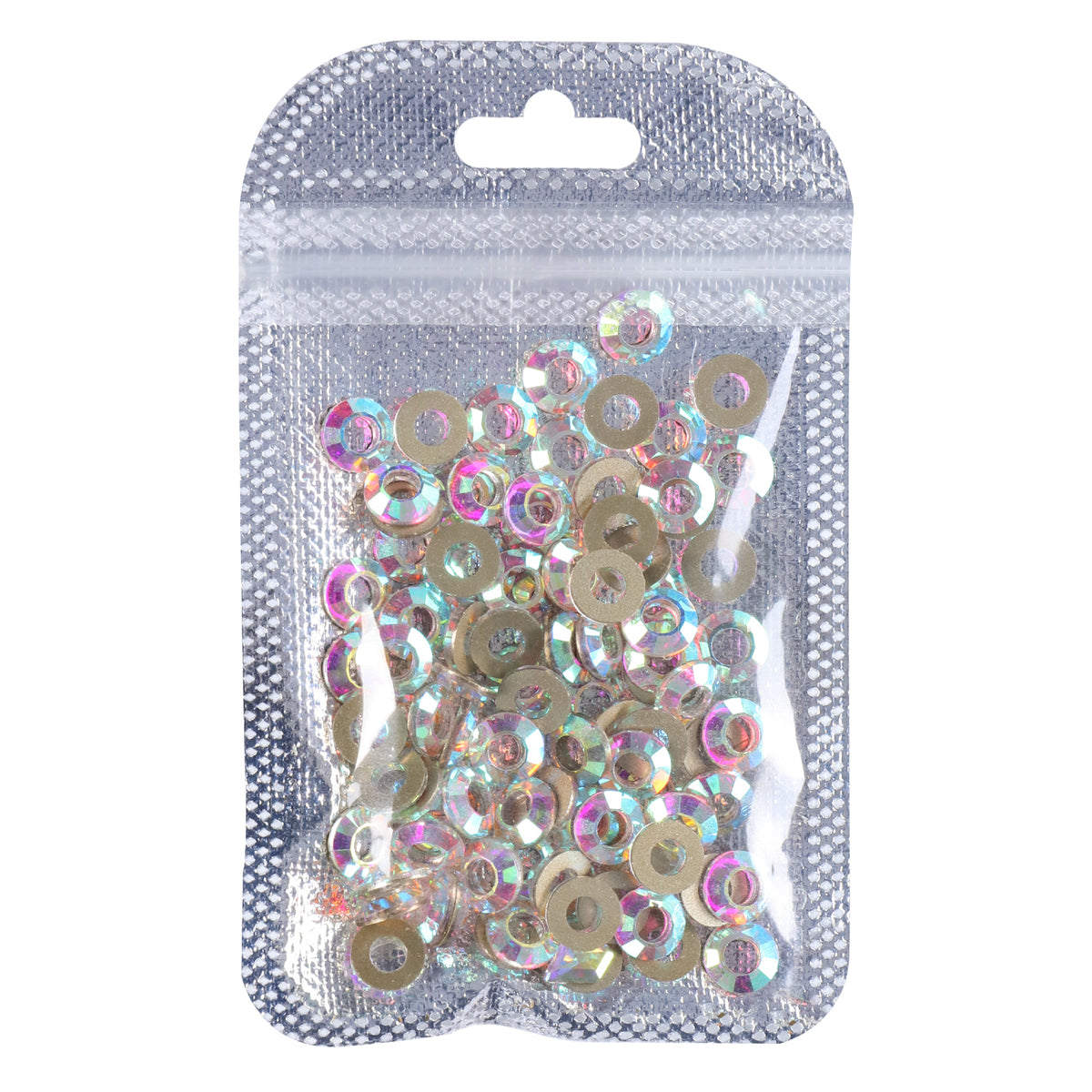 Round Hollow Shape Crystal AB Flat Back Fancy Rhinestones