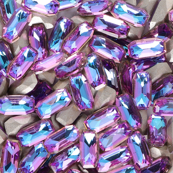 Vitrail Light Elongated Imperial Shape Glass Pointed Back Fancy Rhinestones WholesaleRhinestone
