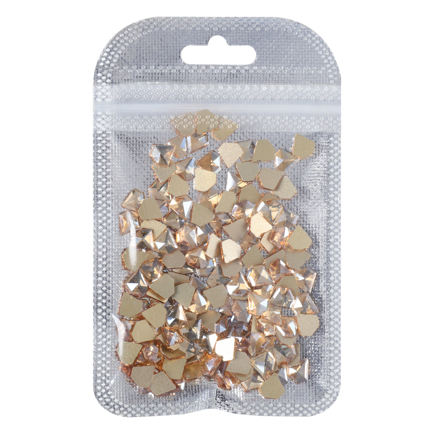 Diamond Shape Golden Shadow Glass Flat Back Fancy Rhinestones