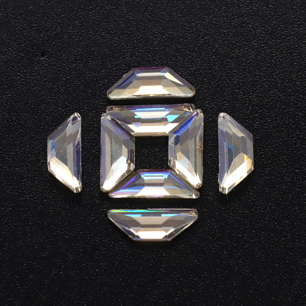 Trapeze Shape Blue Moonlight Flat Back Fancy Rhinestones WholesaleRhinestone