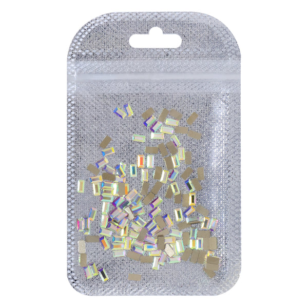 Rectangle Shape Crystal AB Flat Back Fancy Rhinestones