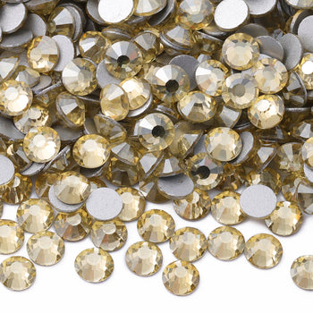 Star Light Yellow Glass FlatBack Rhinestones Silver Back WholesaleRhinestone