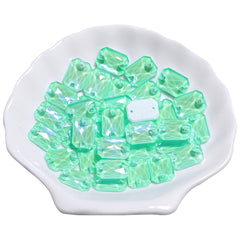 Electric Neon Greenwrap Octagon Shape High Quality Glass Sew-on Rhinestones