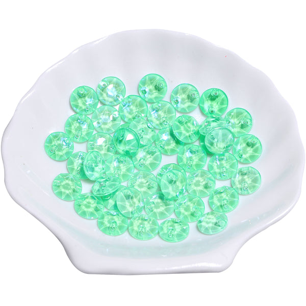Electric Neon Greenwrap XIRIUS Round Shape High Quality Glass Sew-on Rhinestones
