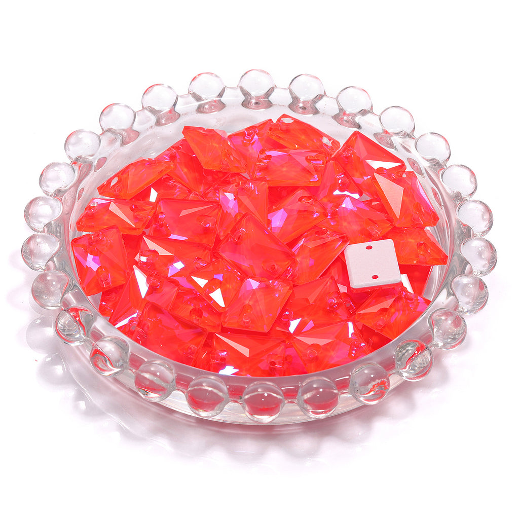 Electric Neon Hyacinth Rectangle Shape High Quality Glass Sew-on Rhinestones WholesaleRhinestone