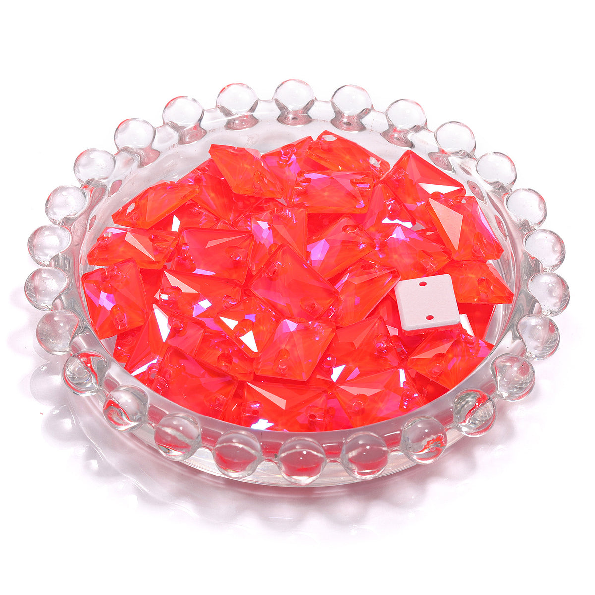 Electric Neon Hyacinth Rectangle Shape High Quality Glass Sew-on Rhinestones WholesaleRhinestone