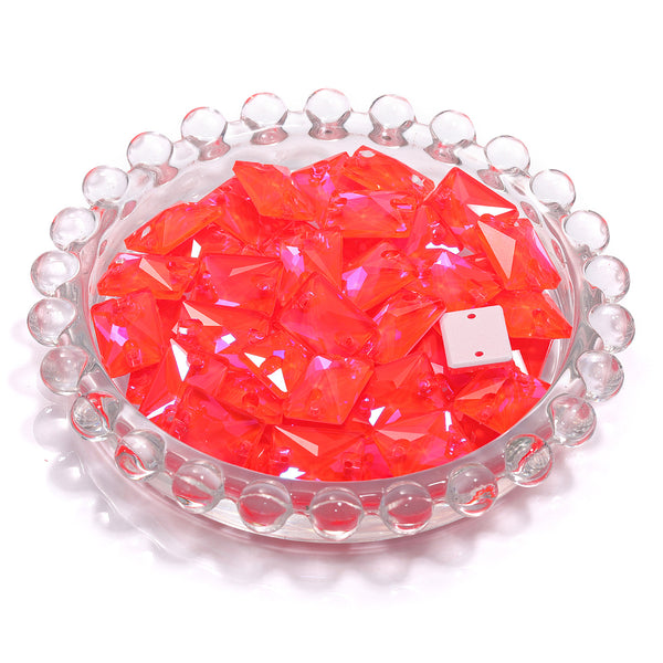 Electric Neon Hyacinth Rectangle Shape High Quality Glass Sew-on Rhinestones WholesaleRhinestone