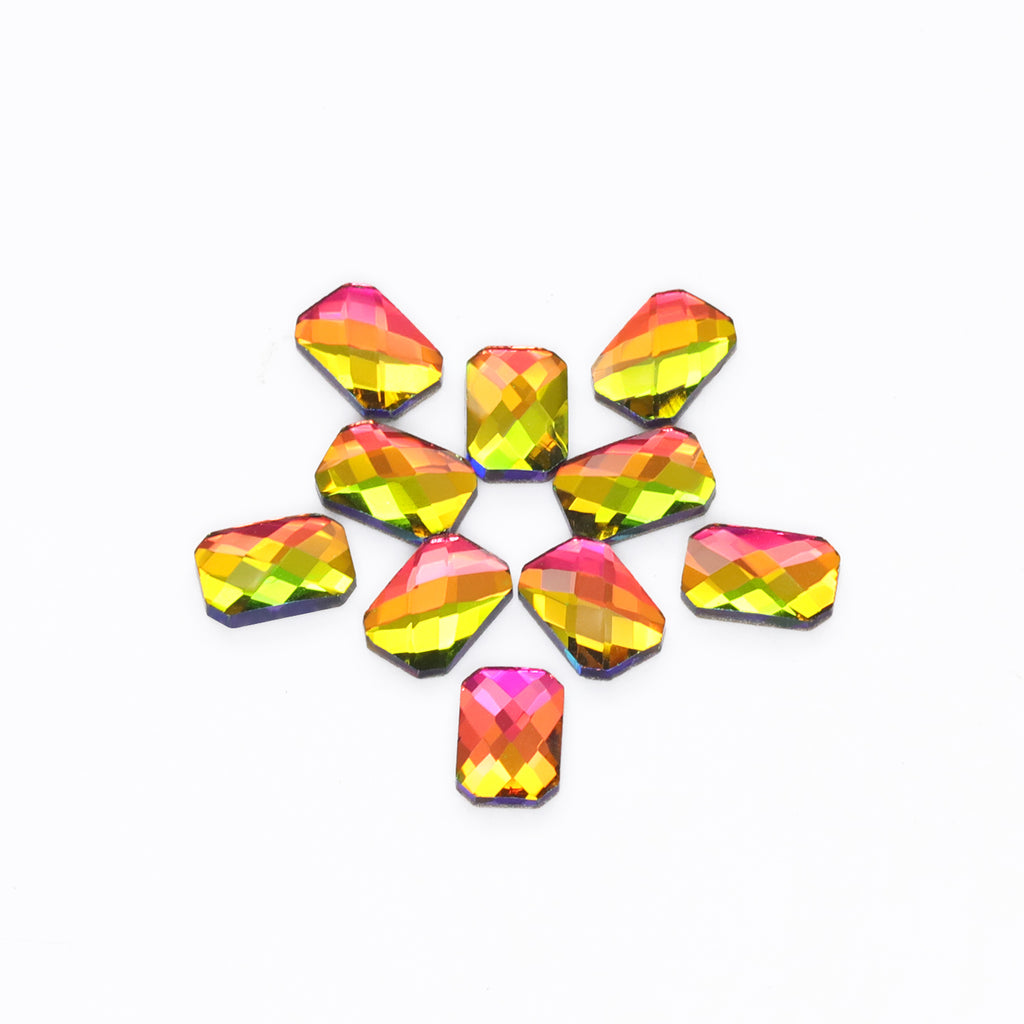 Octagon Shape Rainbow Flat Back Fancy Rhinestones WholesaleRhinestone