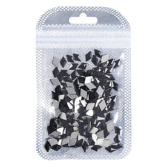 Rhombus Shape Black Flat Back Fancy Rhinestones