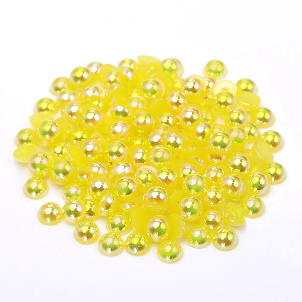 Citrine AB Resin Flat Back Pearls Multi Sizes WholesaleRhinestone